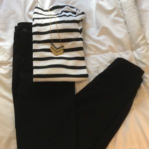 Black J. Crew Lookout High Rise Skinny Jeans